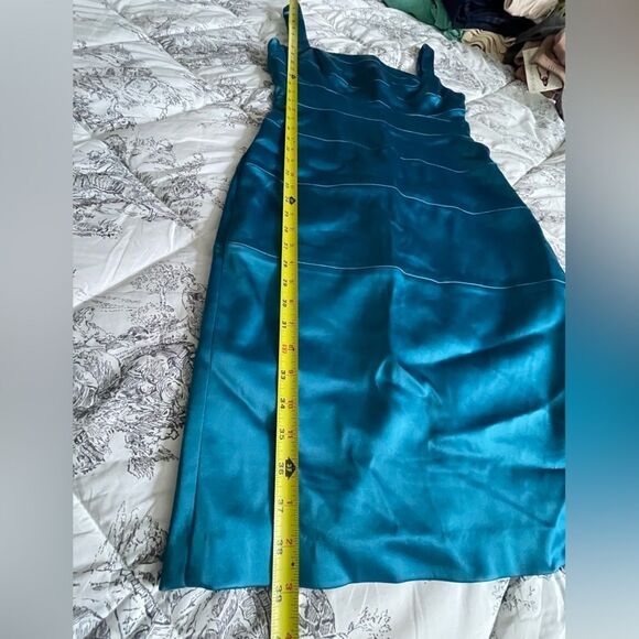 Jax sleeveless cocktail dress in peacock blue size 10 - Picture 6 of 10